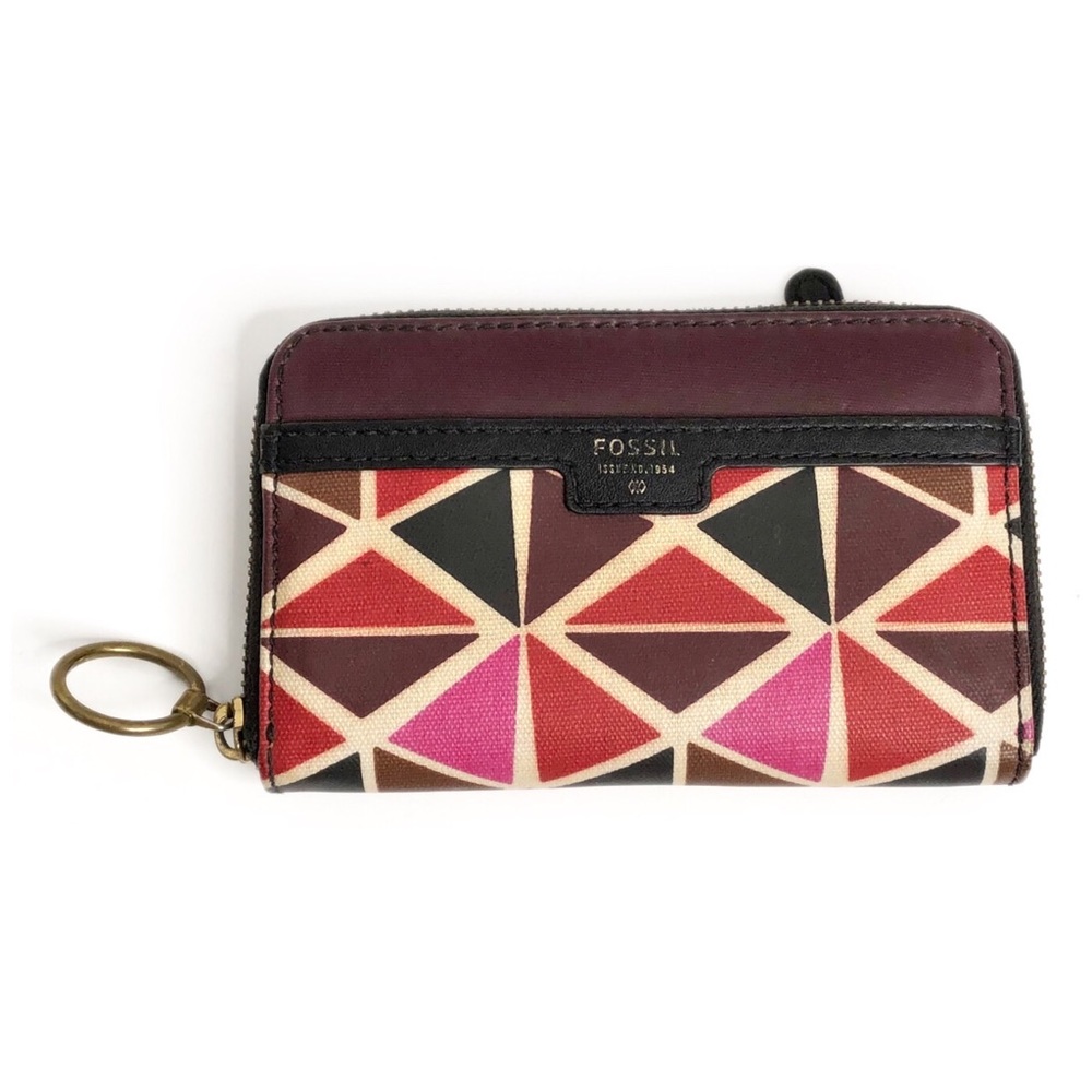 Fossil Zip Around Key Ring Geometric Wallet - image 1